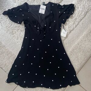 Forever21 flutter sleeve heart dress